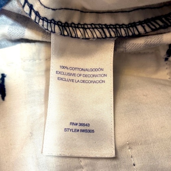 Women’s Izod Navy & White Checkered Gingham Shorts Size 4 - Picture 6 of 6